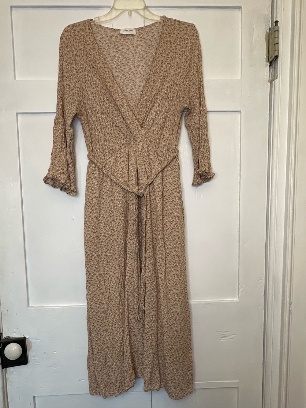 Women's Floral Maxi Long Faux Wrap Dress by Orange Creek Sz XL